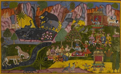 The gods praise Rama and invite him to visit Sage Agastya