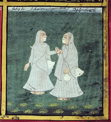 Two Dhondiya Women, Religious Mendicants, Udaipur, c.1810-20 (detail)