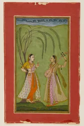 Two ladies in a landscape, c.1725