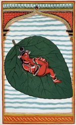 Vishnu or Narayan: Second Great Deity of the Brahmanic Triad, His Birth - Lithograph of the 18th Century