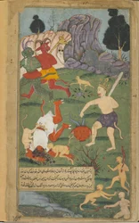 Hanuman beheads Trisiras (Vol.2 fol.228)
