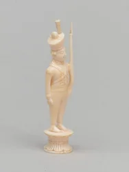 White Pawn, Chess Piece, India, 1820 circa