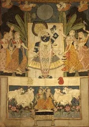 Worship of Srinathaji, Nathdwara, Rajput School