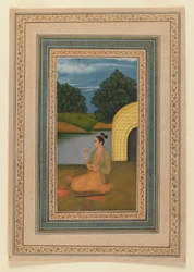 Yogini in a landscape