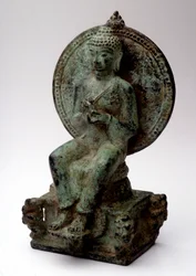 European sitting Buddha, bronze, Central Java, 9th century