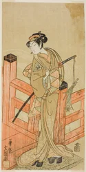 The Actor Nakamura Matsue I as Tsuchiya Umegawa Disguised as the Female Sumo Wrestler Oyodo in the Play Naniwa no Onna-zumo, Performed at the Nakamura Theater in the Sixth Month, 1770