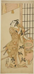 The Actor Sawamura Sojuro II as Kudo Suketsune in the Play Edo no Hana Wakayagi Soga, Performed at the Ichimura Theater in the Second Month, 1769