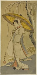 The Actor Segawa Kikunojo II as the Heron Maiden in the play "Cotton Wadding of Izu Protecting the Matrimonial Chrysanthemums," performed at the Ichimura Theater from the first day of the eleventh month, 1770