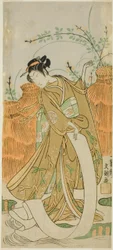 The Actor Yamashita Kinsaku II in Cloth-Bleaching Dance