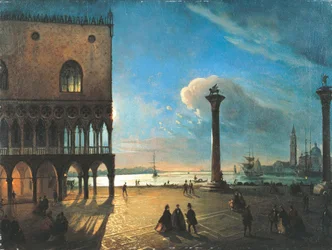 Piazzetta San Marco in Moonlight, Venice