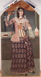 Woman Holding a Rose