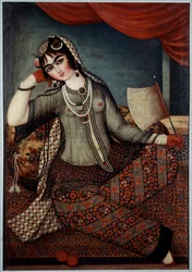 Girl at the Fan (Iranian Art)