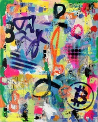 Vibrant Bitcoin Graffiti
