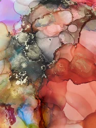 Vibrant Fluid Gold Abstract