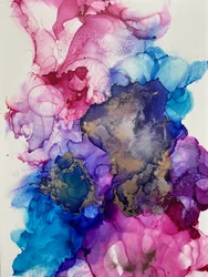Vibrant Gold Nebula