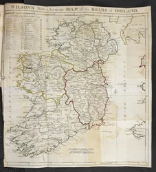 Map of roads in Ireland, from 