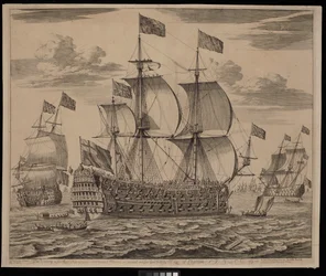 The Victory, a First Rate Ship Carrying Eight Hundred Men and One Hundred and Four Guns Built by Mr. Lee of Chatham