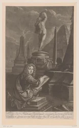 Portrait of Hadriaan Beverland Drawing a Statue of Venus