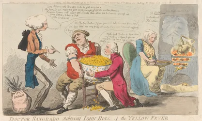 Doctor Sangrado Relieving John Bull of the Yellow Fever
