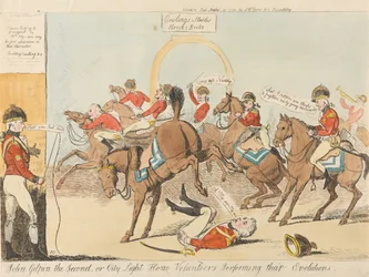 John Gilpin the Second, or City Light House Volunteers Performing Their Evolutions (from: Caricature, vol. 3)