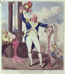 The Martyr of Equality: Behold the Progress of our System, pub. by S.W. Fores, 1793