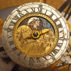 Dial detail of celestial clockwork globe
