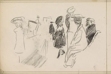 Figures, Possibly in a Park
