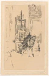 Jozef Israels in his Studio