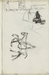 Rider and Two Women