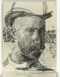 Self-Portrait of Isaac Israels, Smoking