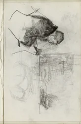 Seated man, in profile