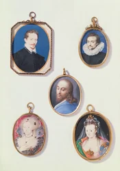 Miniatures: Sir Arundel Talbot; Unknown Man; Head of Christ; Anne of Denmark; Lady in Masque Costume