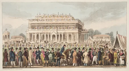 Doncaster Race Course during the Great St. Leger Race, 1824, from The English Spy