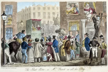 Guignol in the Streets of London (Illustration in 