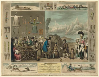 Laplanders, Reindeer etc., as exhibited at the Egyptian Hall, Piccadilly, 1822