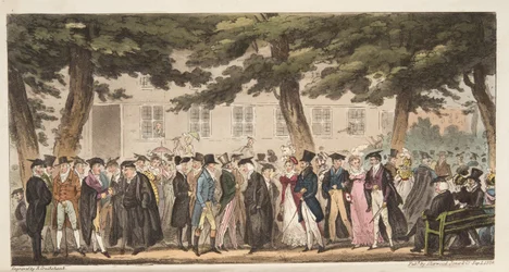 Show Sunday, A View in the Broad Walk, Christ Church Meadows, Oxford, from The English Spy