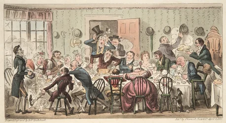 The Cits Sunday Ordinary at the Gate House Highgate; or, every Hog to his own Apple, from The English Spy