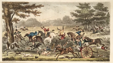 The Epping Hunt, or Cockney Comicalities in full Chase, from The English Spy, published 1824