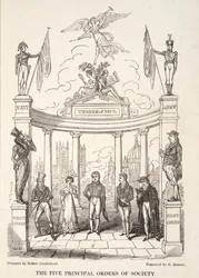 The Five Principal Orders of Society, from The English Spy