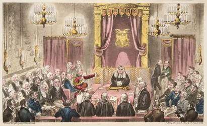 The House of Lords in High Debate, from The English Spy