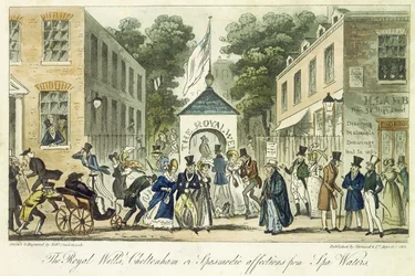 The Royal Wells, Cheltenham, or Spasmodic Affections for Spa Water, 1825