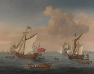 Ships in the Thames Estuary near Sheerness