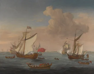 Ships in the Thames Estuary near Sheerness