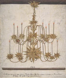 Design for a Chandelier with Sixteen Candles