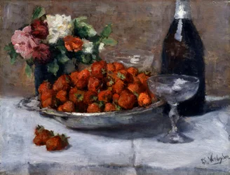 Still Life with Champagne and Strawberries