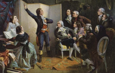 Claude Joseph Rouget de Lisle singing La Marseillaise