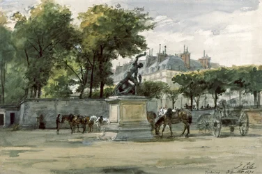 The Paris Commune: The Army of Versailles in the Tuileries, c.1871