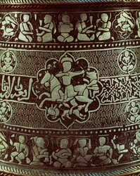 Detail from a lamp, from Egypt, 1282
