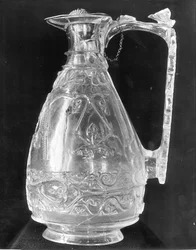 Ewer with birds from the Treasury of Saint-Denis, Egyptian, Fatimid Period, late 10th century