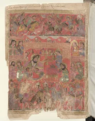 Dedication Image: Centre-Left a Ruler Figure, the Patron of the Manuscript
